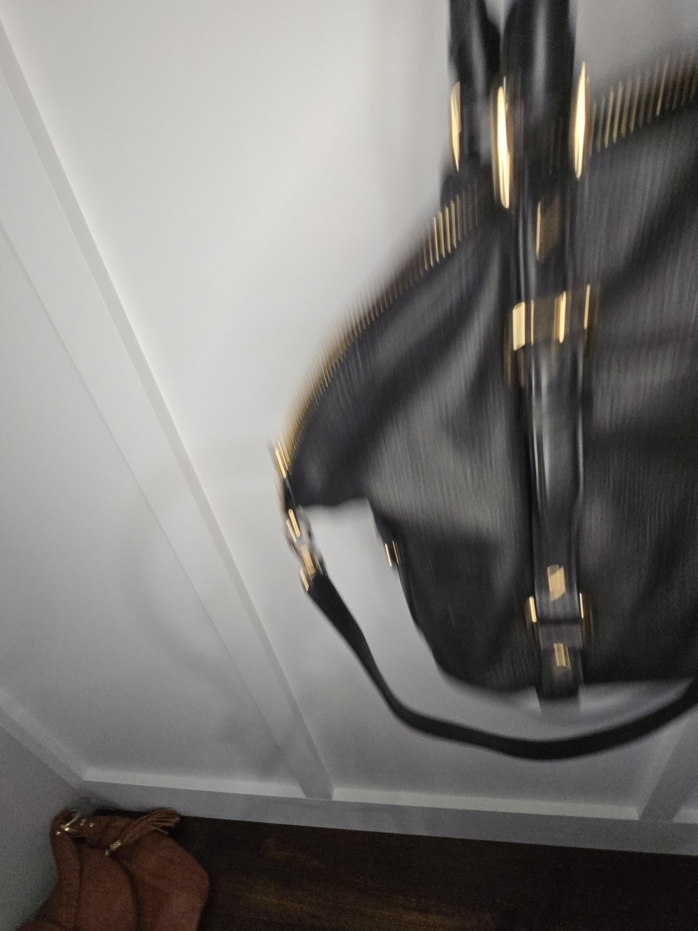 Michael Kors Black Leather Satchel with Gold Hardware - Picture 6 of 11